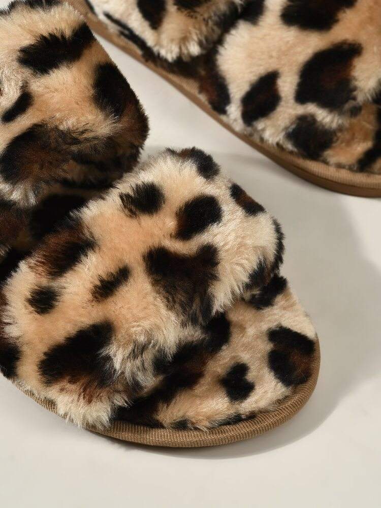 Flat Bottom Home Casual Fur Slippers