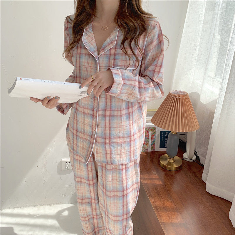 Women's Long Sleeve Cotton Casual Pajamas