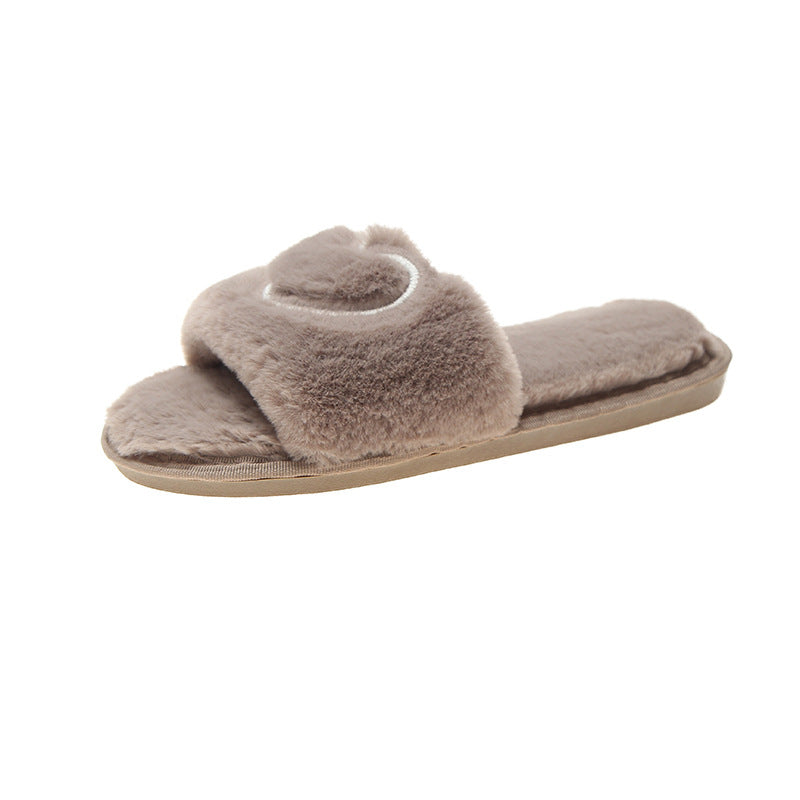 Plush slippers for women