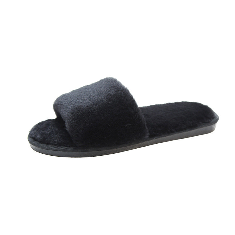 Ladies Fashion New Suede Plush Slippers