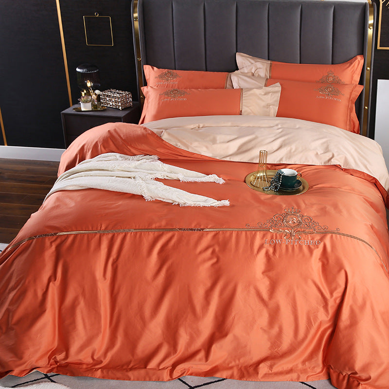 Luxury Embroidered Skin-friendly Quilt Cover Bedding