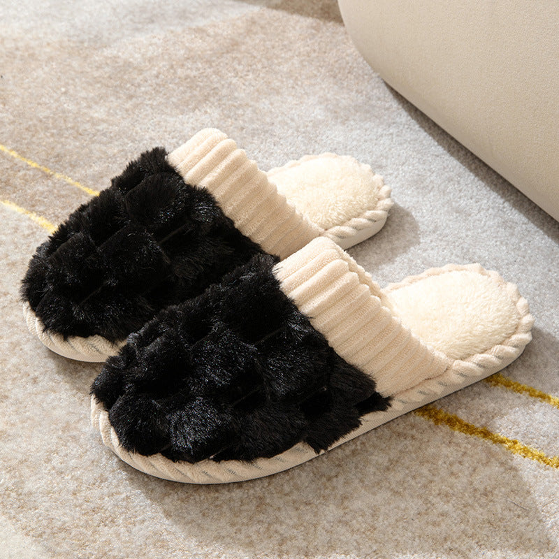 Platform Couple Plush Slippers