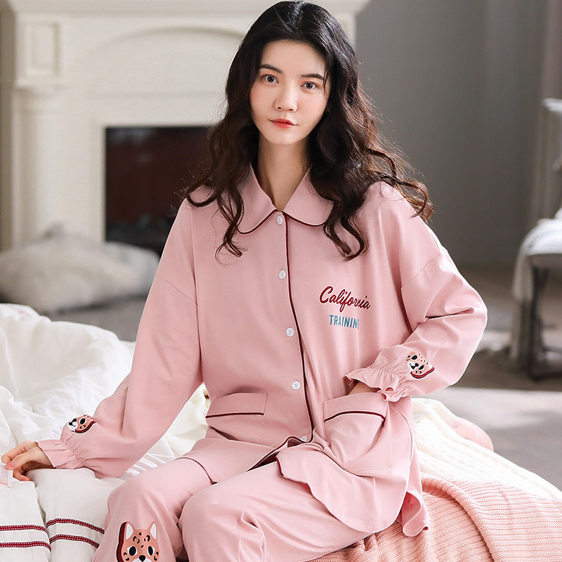 Women's long sleeve pajamas suit