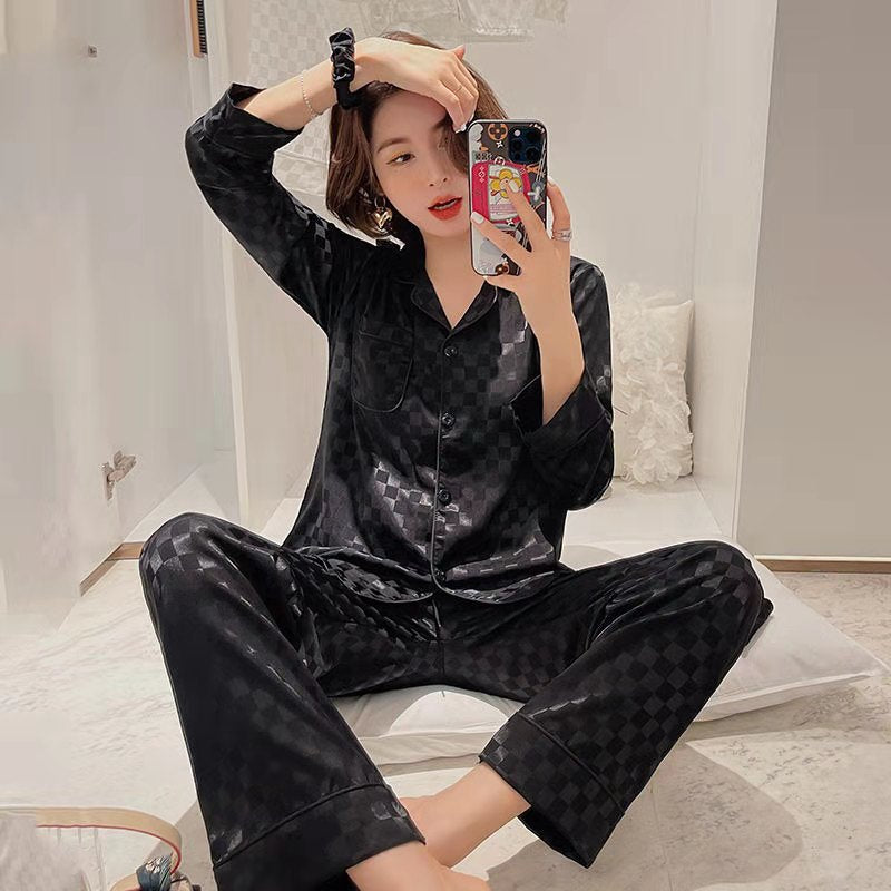 New Pajamas Spring And Summer Pajamas Autumn Ice Silk