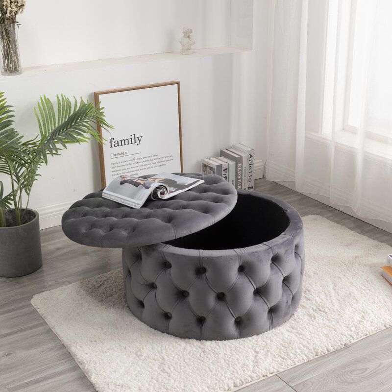 American Luxury Velvet Shoes Stool Storage