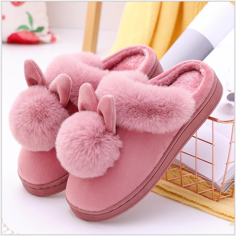 Women Puffball Cotton Slippers