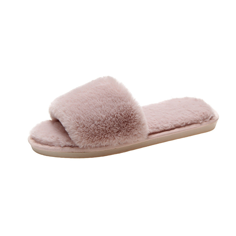 Ladies Fashion New Suede Plush Slippers