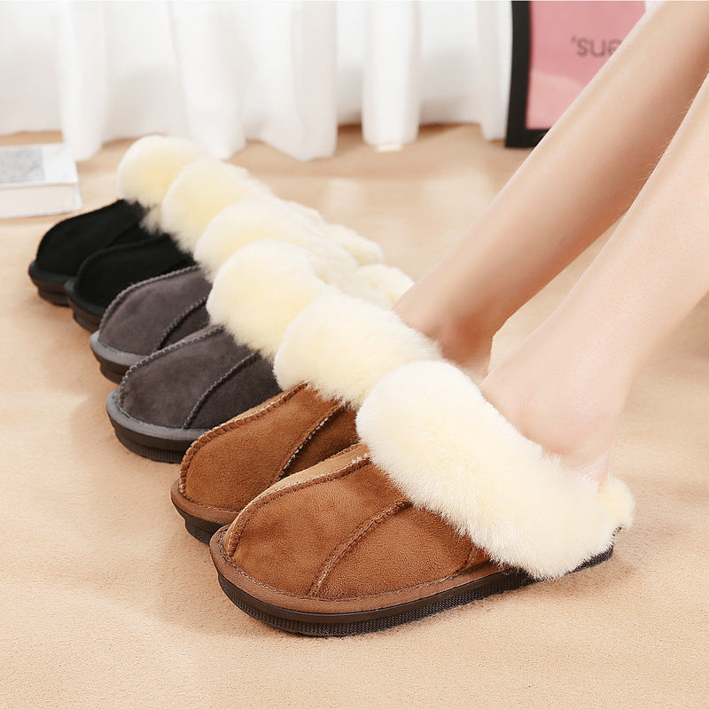 One piece Baotou hairy slippers