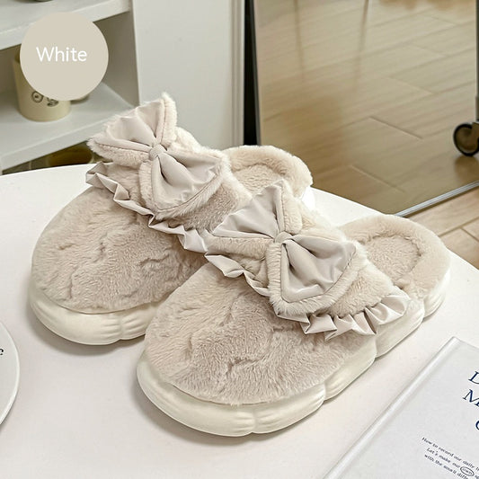 Couple Slippers Female Platform Bow