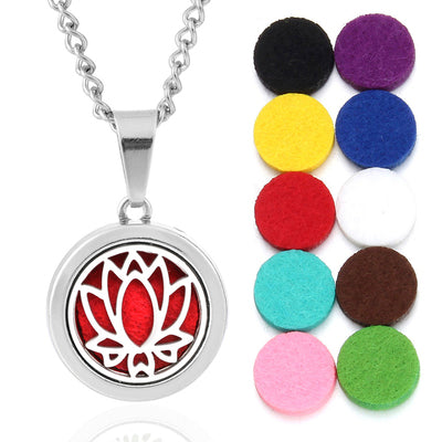 Oils Diffuser Necklace Locket Pendant Free With Pcs Oil Pads