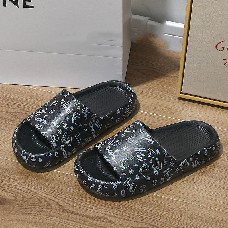 Women's Creative Print Platform Slippers