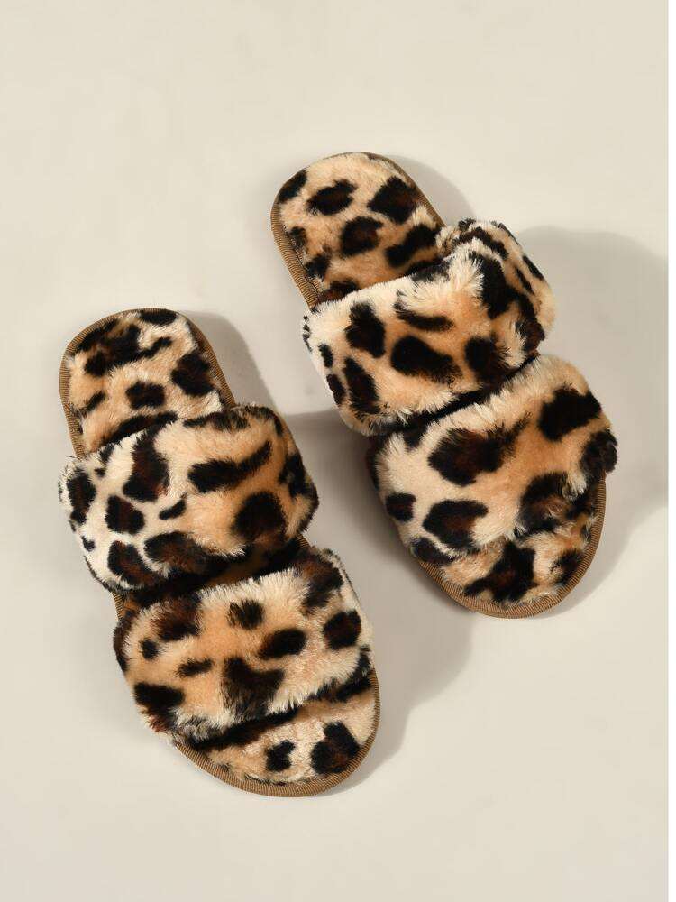 Flat Bottom Home Casual Fur Slippers