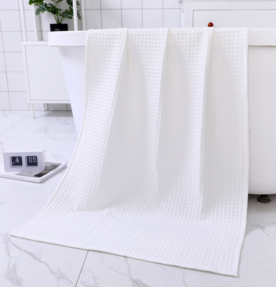 Pure Cotton Waffle Bath Towel