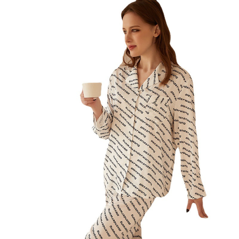 Ice Silk Pajamas Summer Ladies