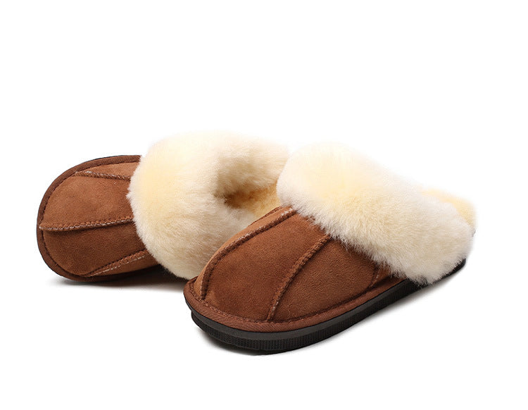 One piece Baotou hairy slippers