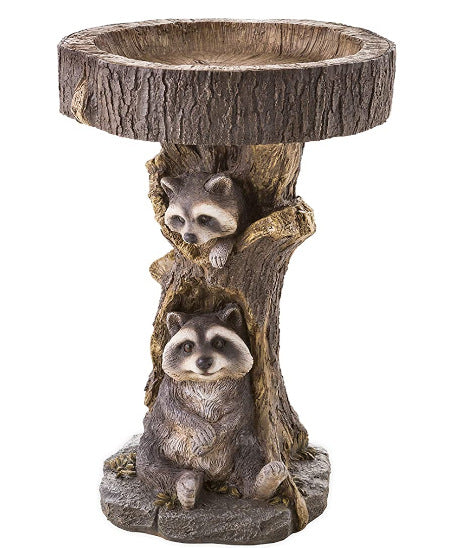 Garden Decoration Bird Bath Small Raccoon Resin Ornament