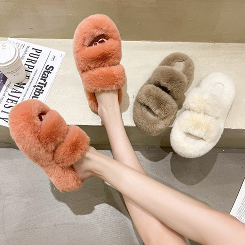 Fuzzy Slippers Women House Shoes Fluffy Bedroom Slippers