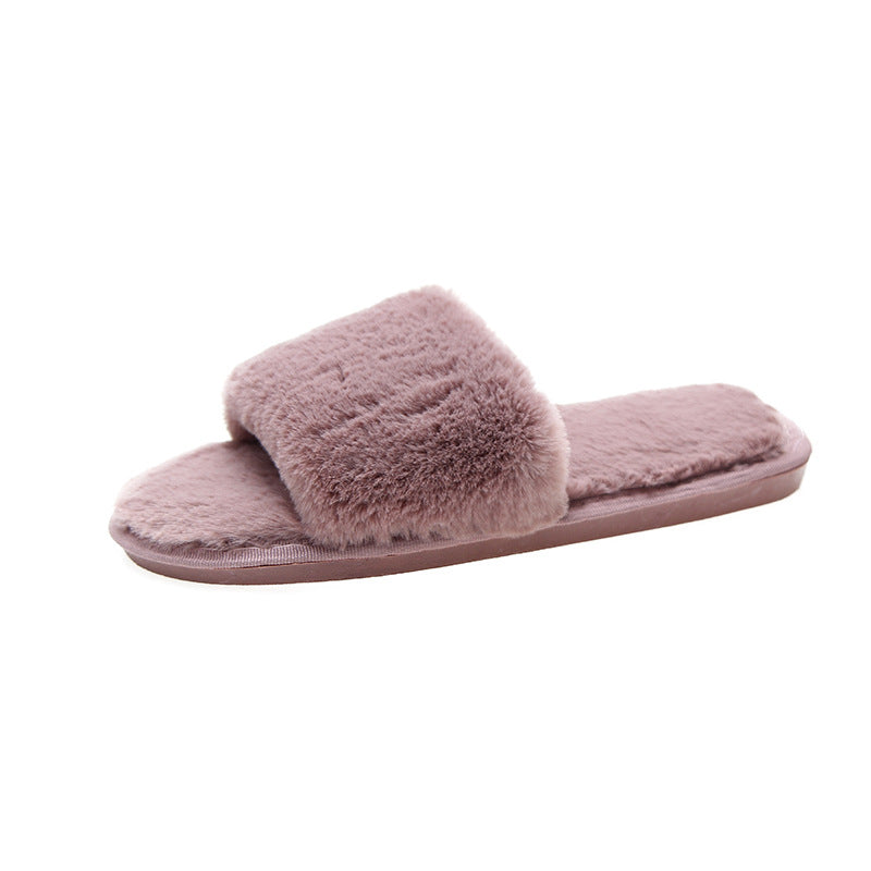 Ladies Fashion New Suede Plush Slippers