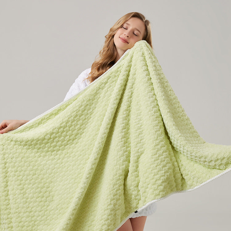 Soft Water-absorbing Quick-drying Coral Fleece Large Bath Towel