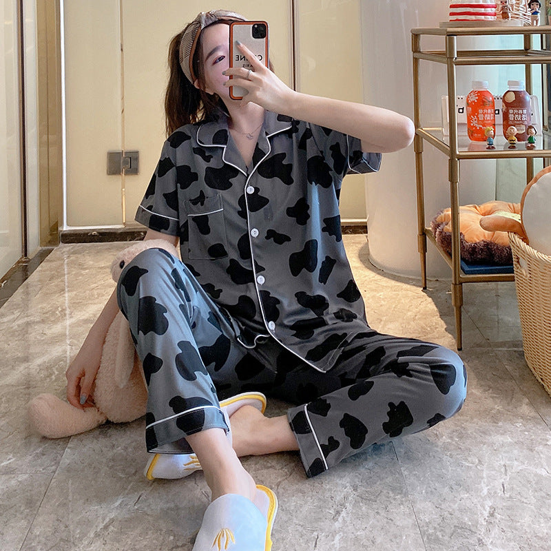 Short-sleeved Trousers Milk Silk Women's Pajamas