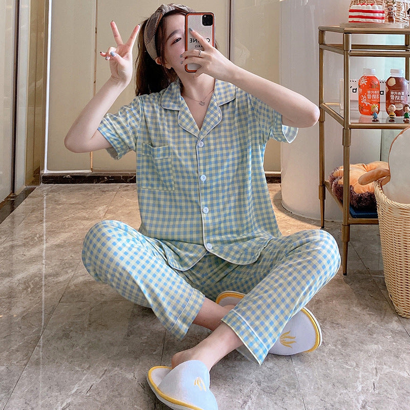 Short-sleeved Trousers Milk Silk Women's Pajamas