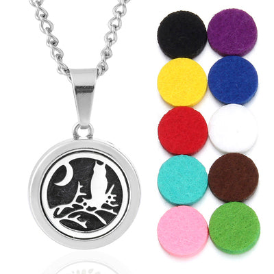 Oils Diffuser Necklace Locket Pendant Free With Pcs Oil Pads