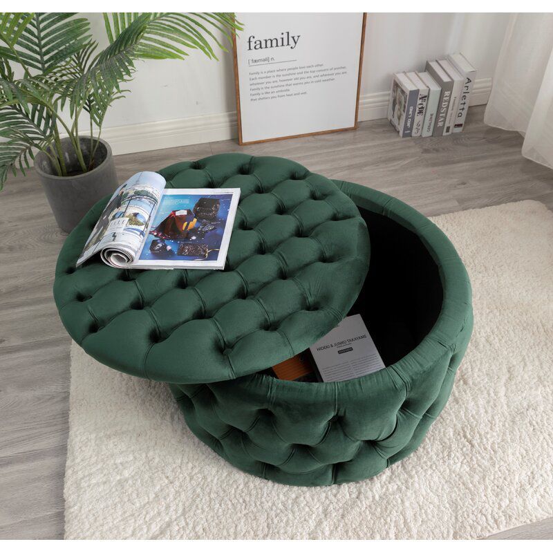 American Luxury Velvet Shoes Stool Storage