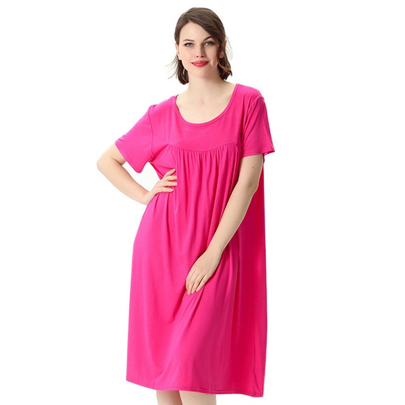 Oversized Women's Summer Thin Loose Modal Cotton Nightdress