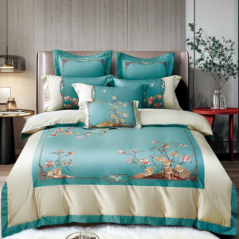 Luxury Embroidered Skin-friendly Quilt Cover Bedding