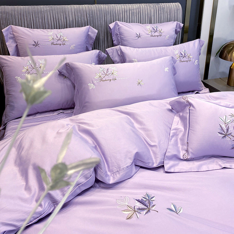 Luxury Embroidered Skin-friendly Quilt Cover Bedding