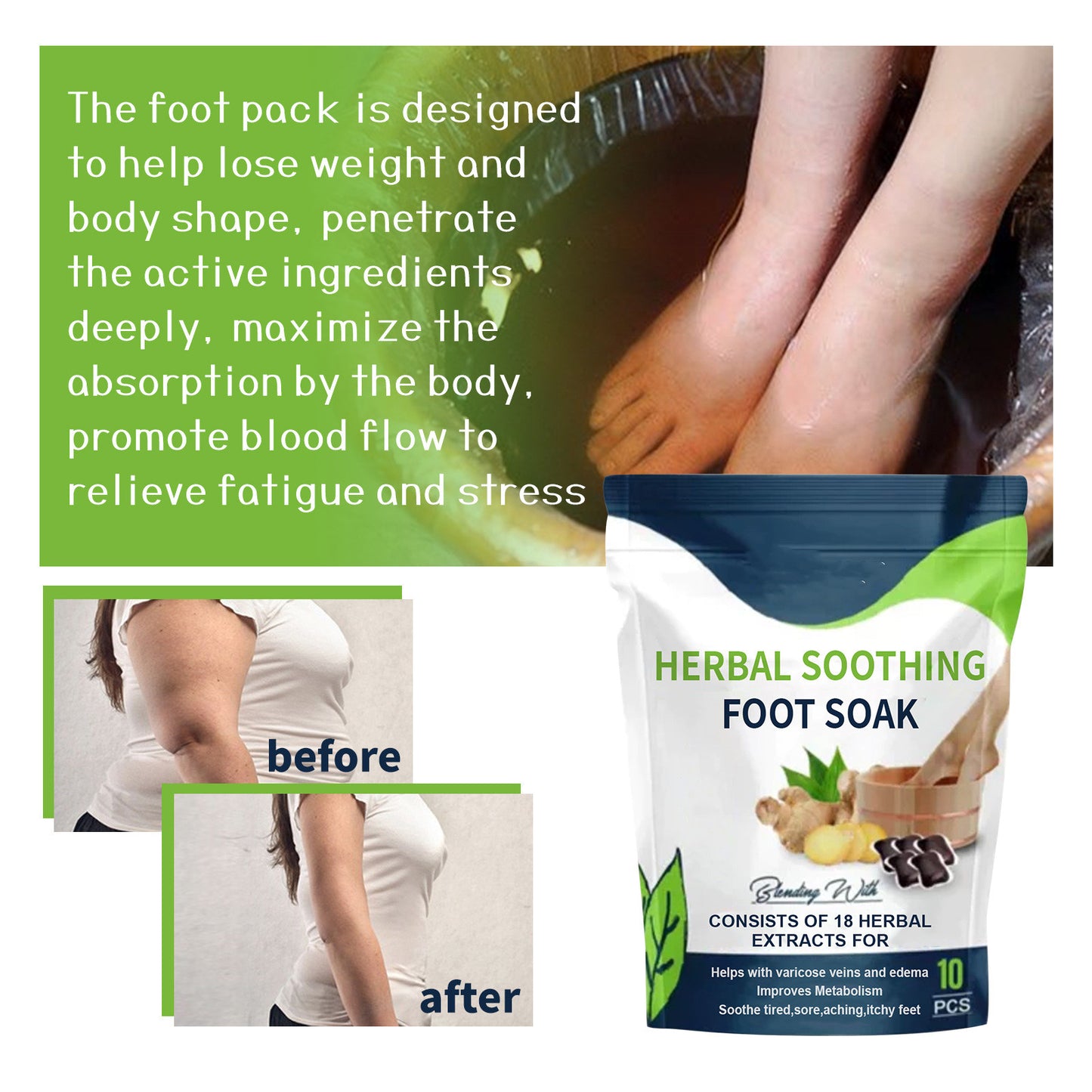 Herbal Sculpting Foot Bath Pack Belly Sculpting