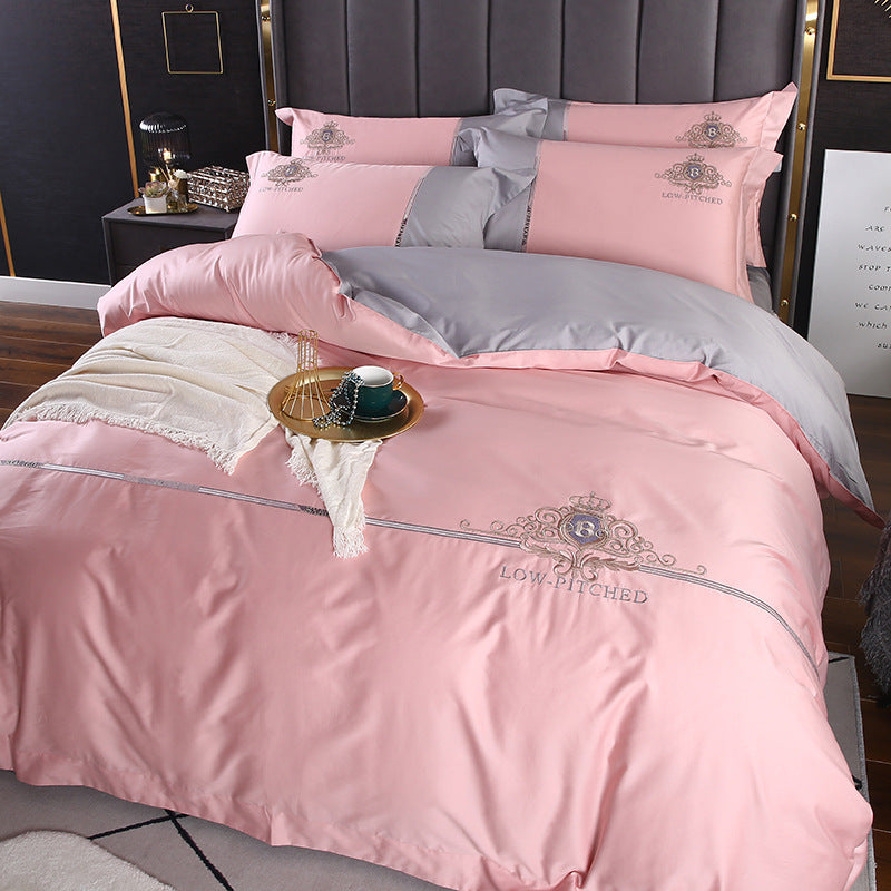 Luxury Embroidered Skin-friendly Quilt Cover Bedding