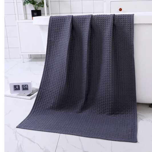 Pure Cotton Waffle Bath Towel