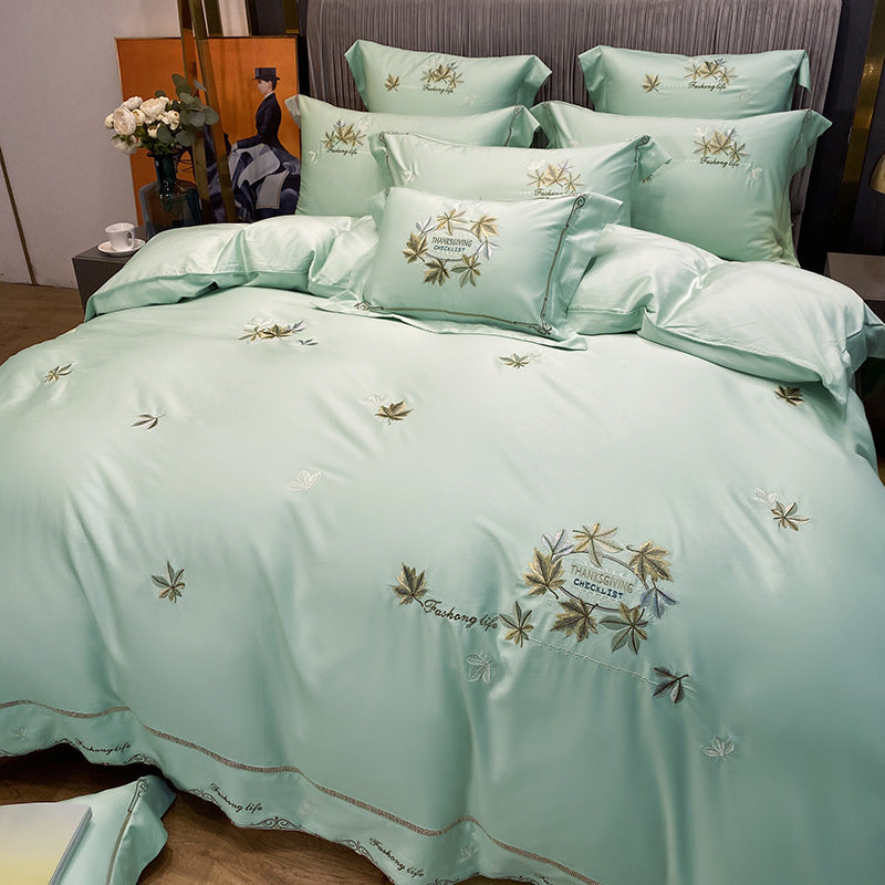 Luxury Embroidered Skin-friendly Quilt Cover Bedding