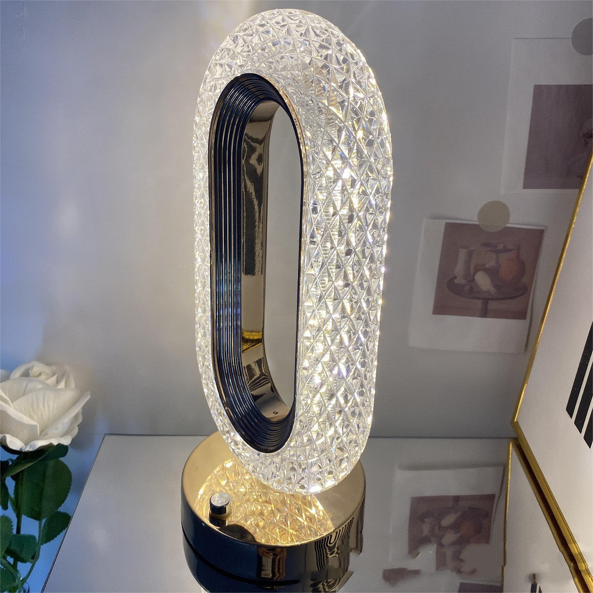 Luxury Touch Desktop Atmosphere Crystal Lamp Decorative Home Decor