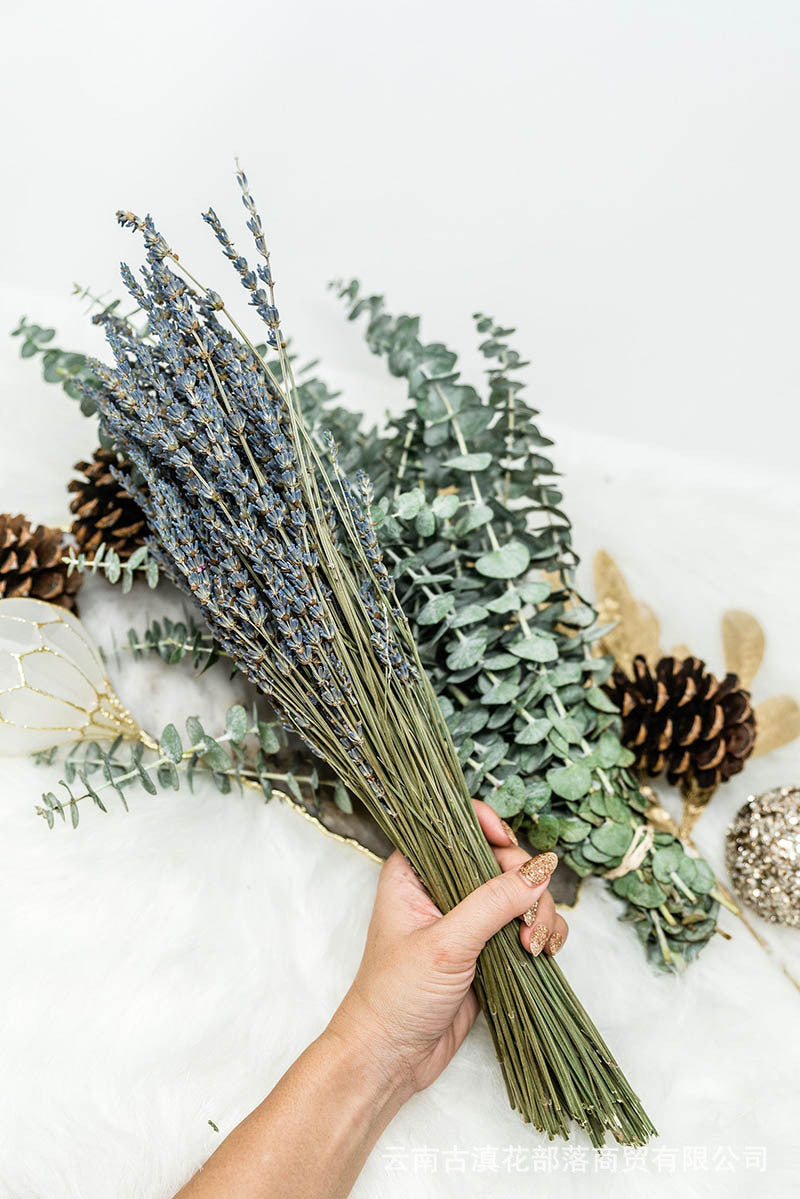 Bath Home Decor Natural Dried Flowers Lavender Immortal Eucalyptus Leaves