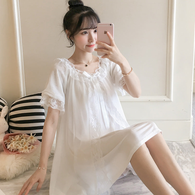 Pure Cotton Thin Sling Sexy Lace Sleepware