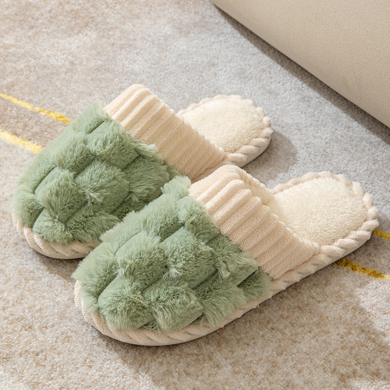 Platform Couple Plush Slippers