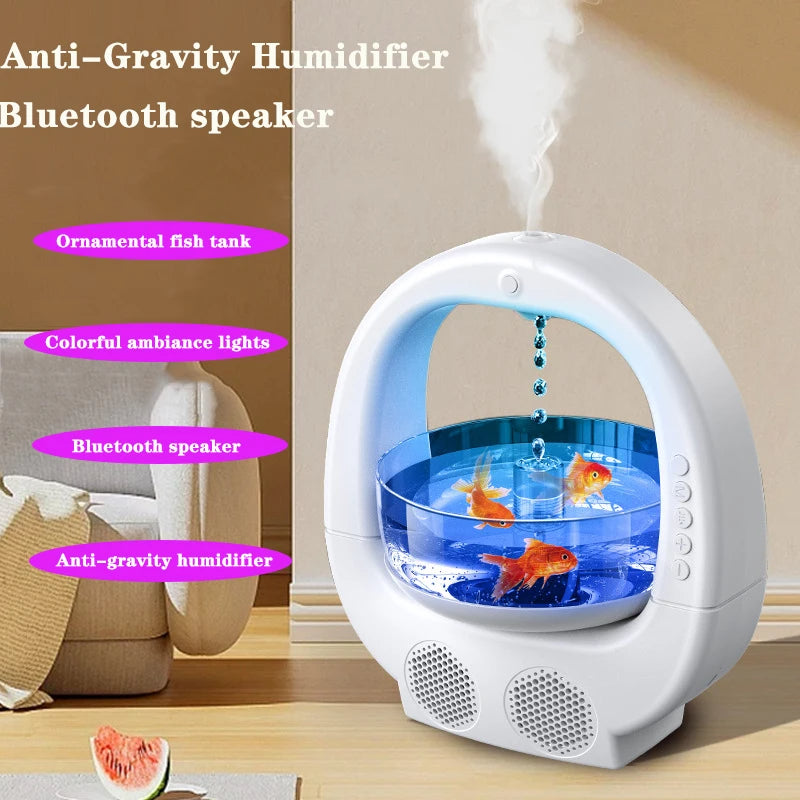 3 In 1 Anti-gravity Humidifier Creative Aromatherapy Machine with Bluetooth Speaker