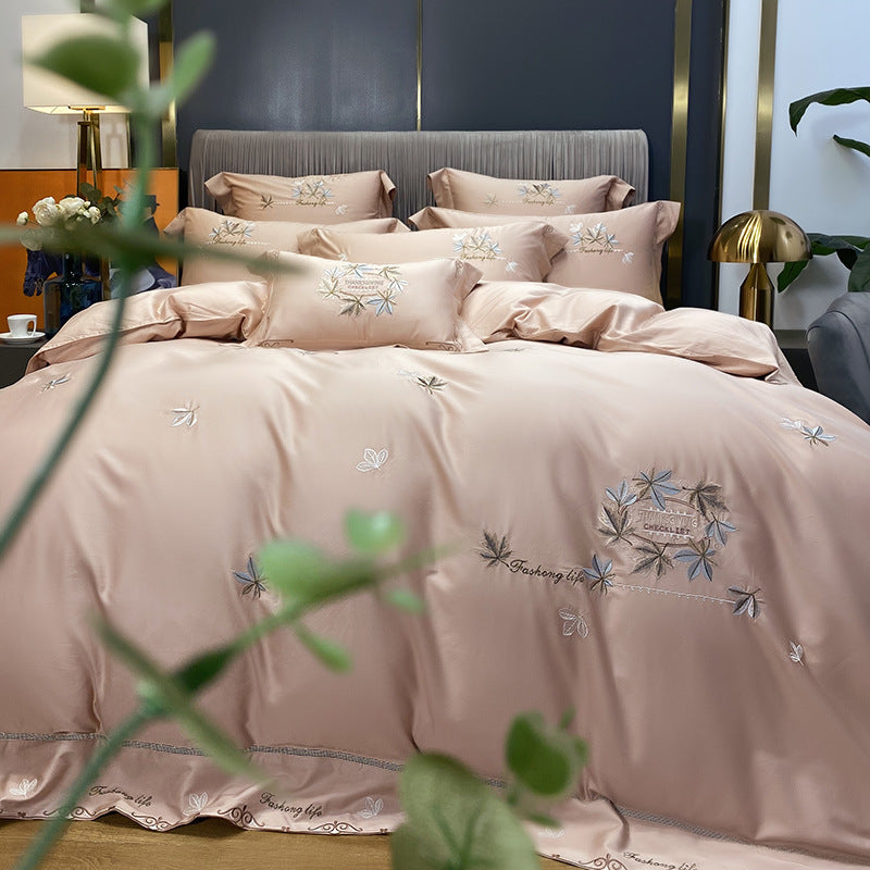 Luxury Embroidered Skin-friendly Quilt Cover Bedding