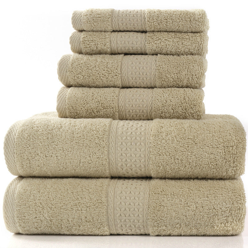 Six Piece Set Of Pure Cotton Bath Towels