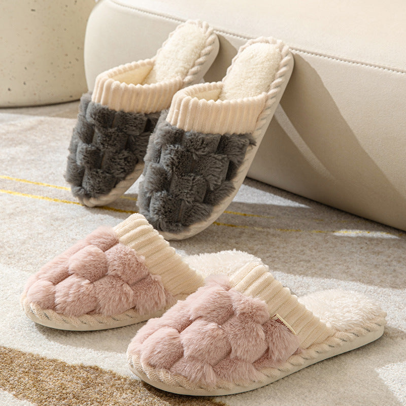 Platform Couple Plush Slippers