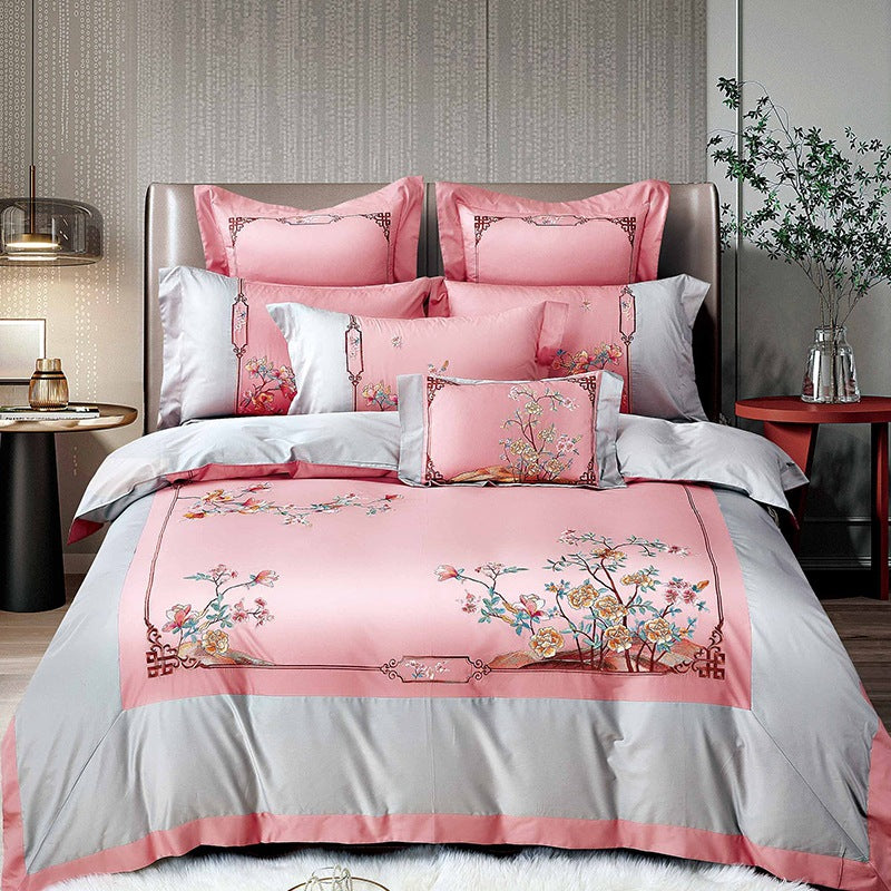 Luxury Embroidered Skin-friendly Quilt Cover Bedding