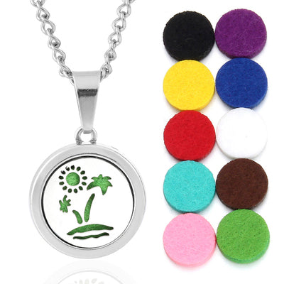 Oils Diffuser Necklace Locket Pendant Free With Pcs Oil Pads