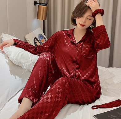 New Pajamas Spring And Summer Pajamas Autumn Ice Silk